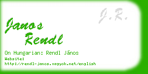 janos rendl business card